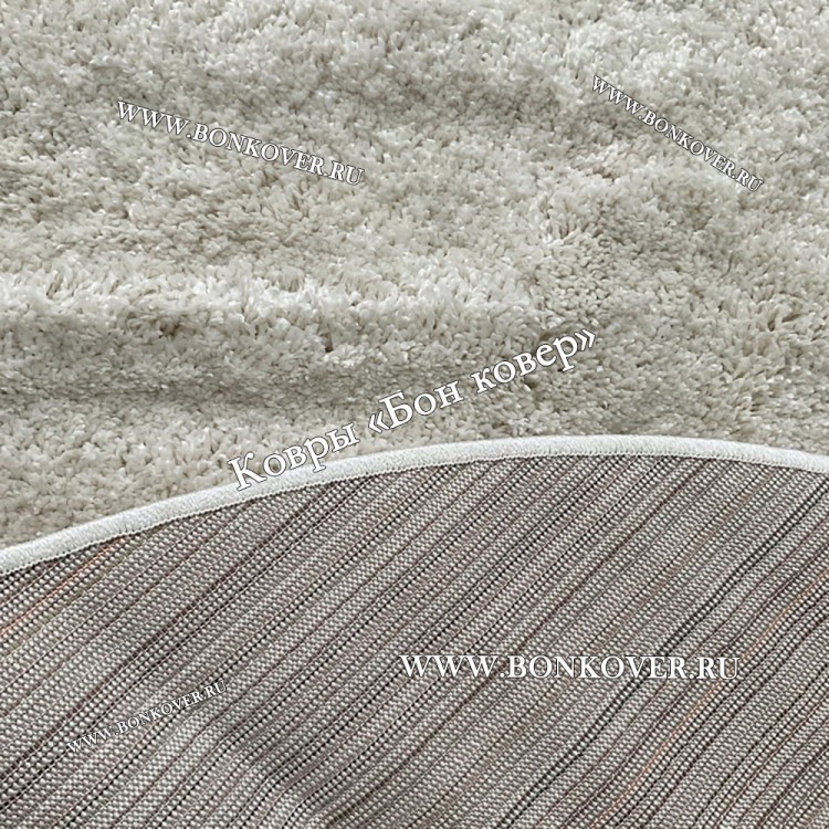 Белый Овальный Ковер С Длинным Ворсом