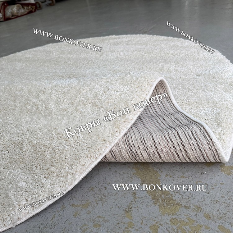 Белый Овальный Ковер С Длинным Ворсом