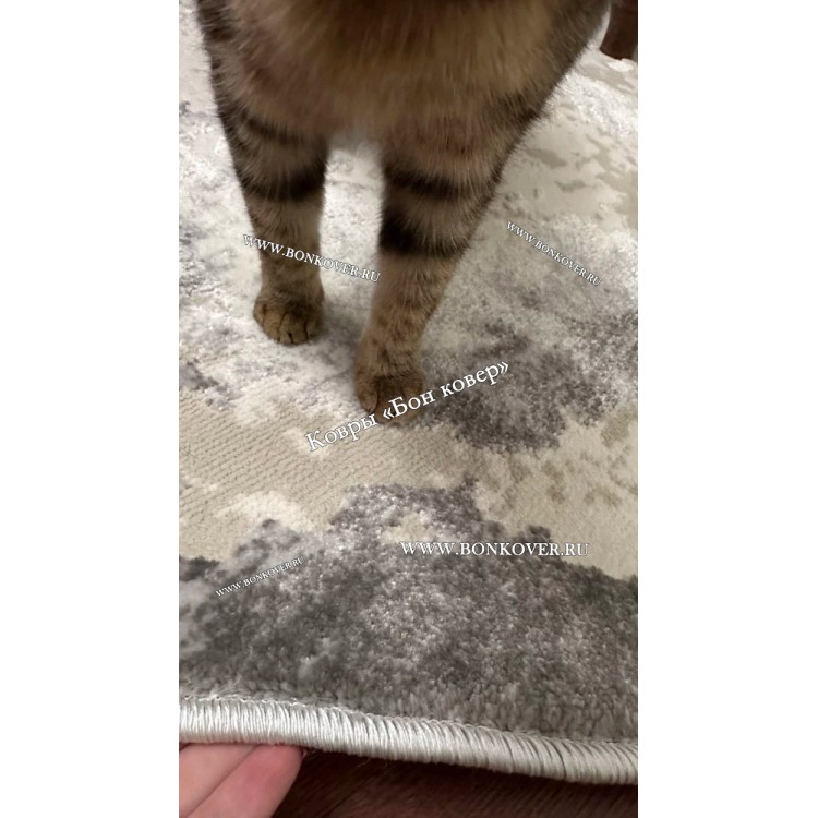 Ковер в гостиную дизайн 08 Серый Круг